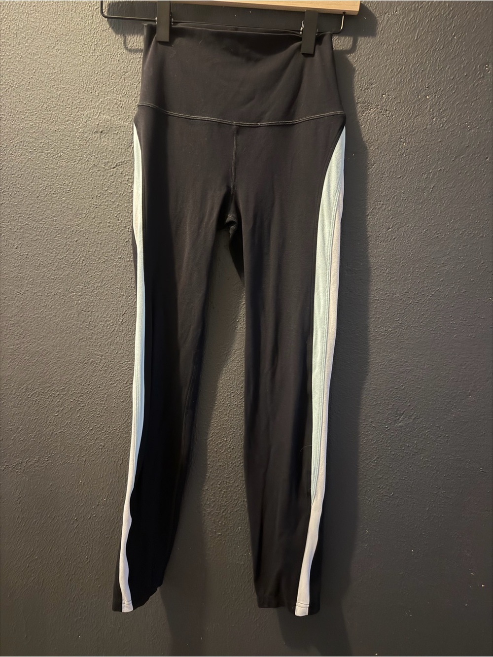 Splits59 Black Leggings with White Side Panels